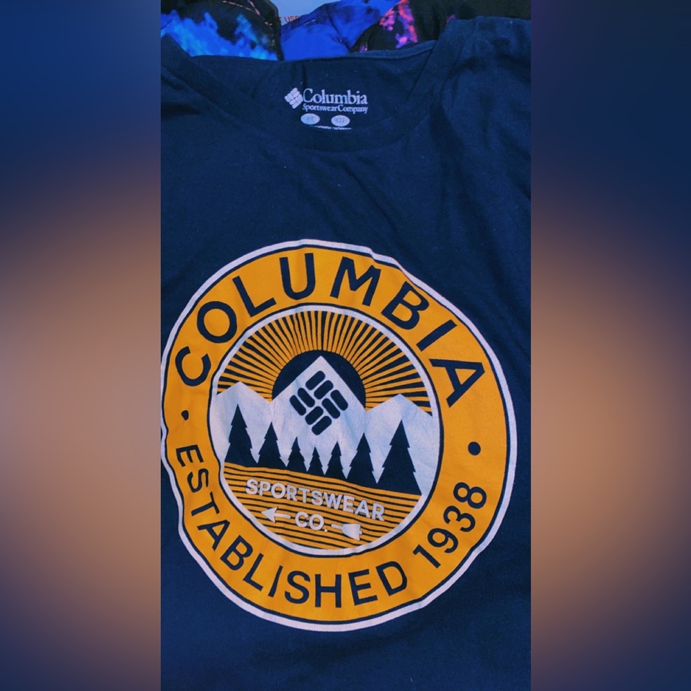 Columbia 4xl navy blue long sleeve